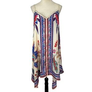 Lucky‎ & Coco Bohemian Dress Floral Print Sleeveless Casual Summer Dress Large